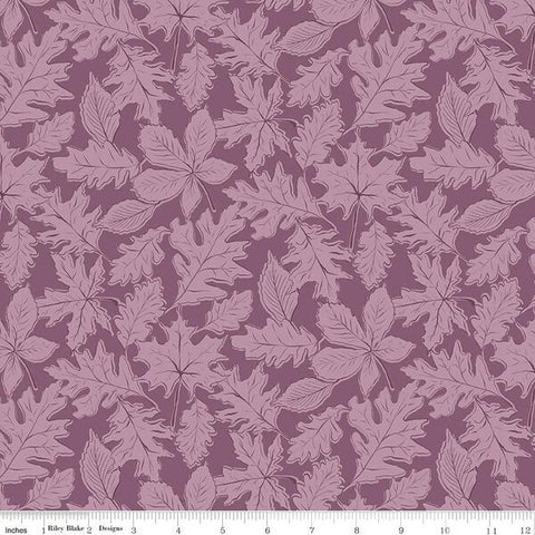 Maple Fall C12471 Purple - Riley Blake Designs - Leaf Leaves - Quilting Cotton Fabric