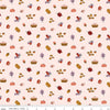 SALE Maple Harvest C12473 Blush - Riley Blake Designs - Pumpkins Leaves Pies Acorns Apples Mushrooms - Quilting Cotton Fabric