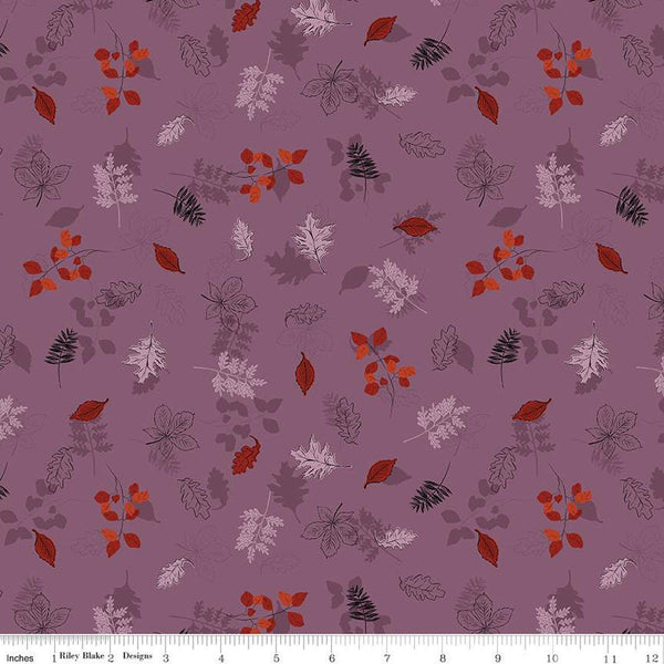 Maple Leaves C12474 Purple - Riley Blake Designs - Leaf - Quilting Cotton Fabric