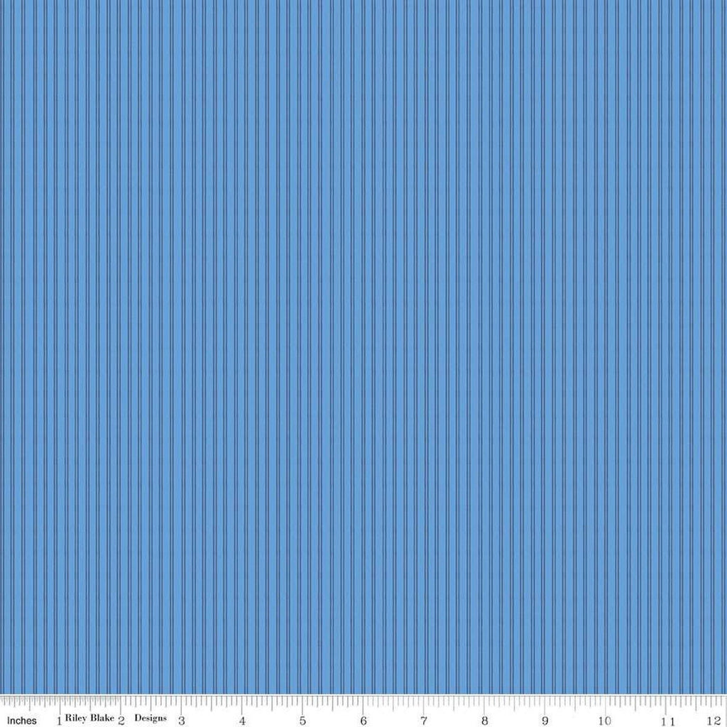 Blue Jean Stripe C12725 Blue by Riley Blake Designs - Stripes Striped - Quilting Cotton Fabric