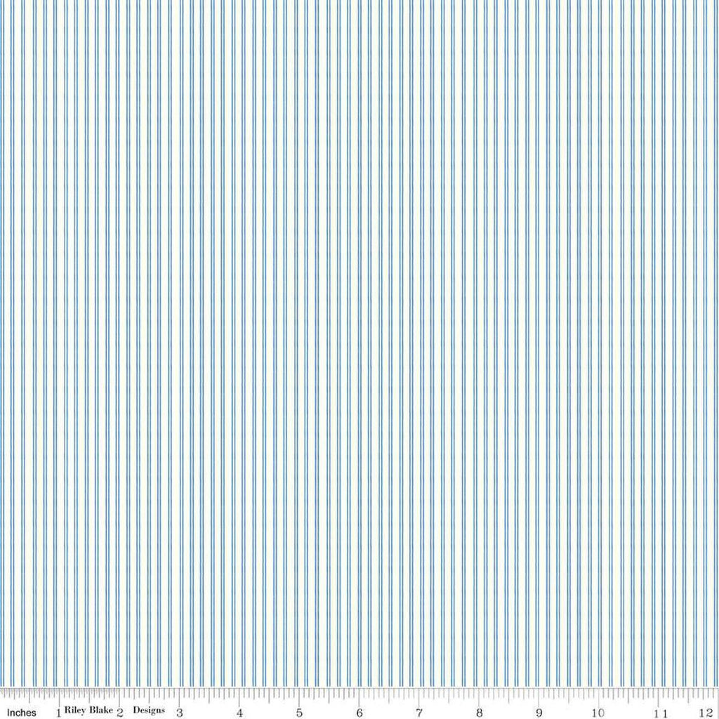 Blue Jean Stripe C12725 Off White by Riley Blake Designs - Stripes Striped - Quilting Cotton Fabric