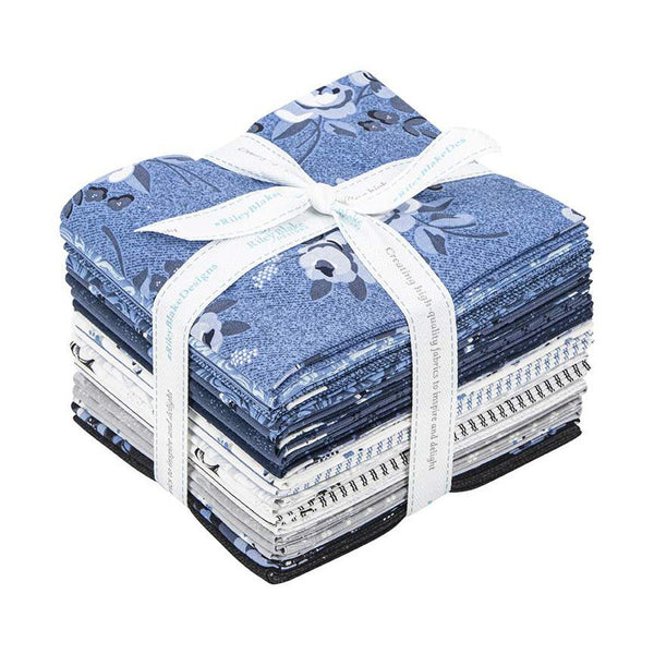 Blue Jean Fat Quarter Bundle 21 pieces - Riley Blake Designs - Pre cut Precut - Quilting Cotton Fabric