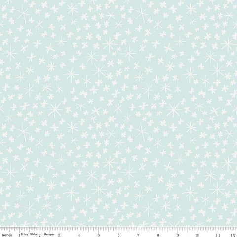 FLANNEL Nice Ice Baby Snowflakes F12574 Mint - Riley Blake Designs - Winter Snowflake - FLANNEL Cotton Fabric