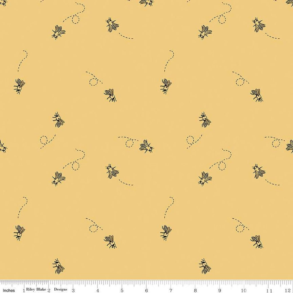 The Beehive State Bees C12533 Honey - Riley Blake Designs - Utah Honeybees - Quilting Cotton Fabric