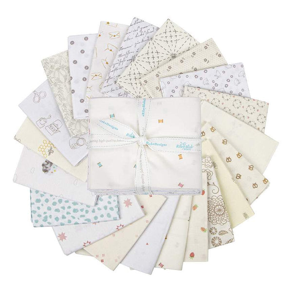 SALE Hush Hush 2 Fat Quarter Bundle 21 pieces - Riley Blake Designs - Pre cut Precut - Low-Volume - Quilting Cotton Fabric