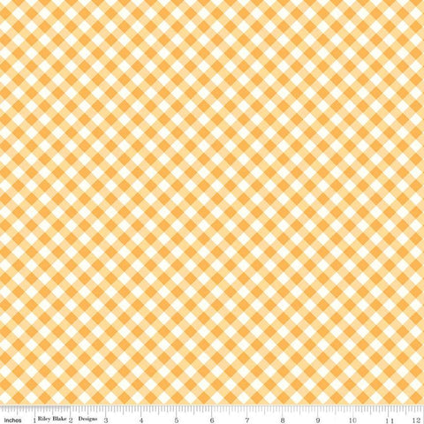 SALE Bee Ginghams Tammy C12554 Daisy - Riley Blake Designs - 1/4" PRINTED Gingham Diagonal Plaid Check - Lori Holt - Quilting Cotton Fabric