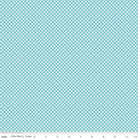 SALE Bee Ginghams Rebecca C12555 Dream - Riley Blake - 1/8" PRINTED Gingham Diagonal Plaid Check - Lori Holt - Quilting Cotton Fabric