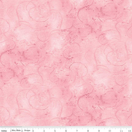 Painter's Watercolor Swirl C680 Petunia - Riley Blake Designs - Pink Tone-on-Tone - Quilting Cotton Fabric