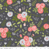 SALE Fable Main C12710 Charcoal - Riley Blake Designs - Floral Flowers - Quilting Cotton Fabric