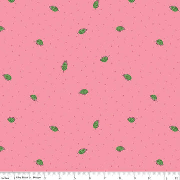 CLEARANCE Leafy Keen Leaves C12642 Rose - Riley Blake  - Leaf - Quilting Cotton