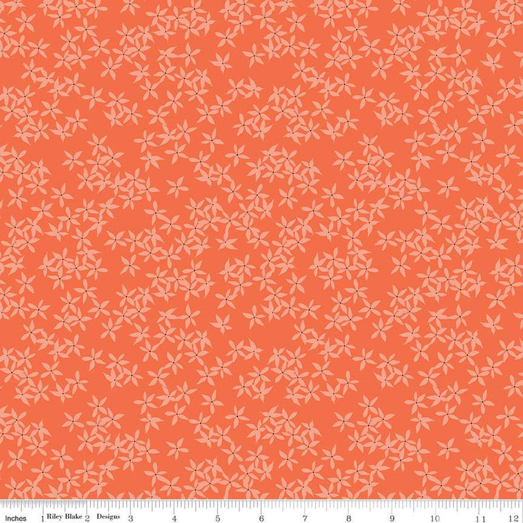 SALE Maple Floral C12476 Salmon - Riley Blake Designs - Flowers - Quilting Cotton Fabric