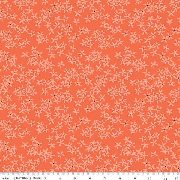 SALE Maple Floral C12476 Salmon - Riley Blake Designs - Flowers - Quilting Cotton Fabric