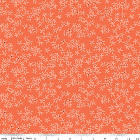 SALE Maple Floral C12476 Salmon - Riley Blake Designs - Flowers - Quilting Cotton Fabric
