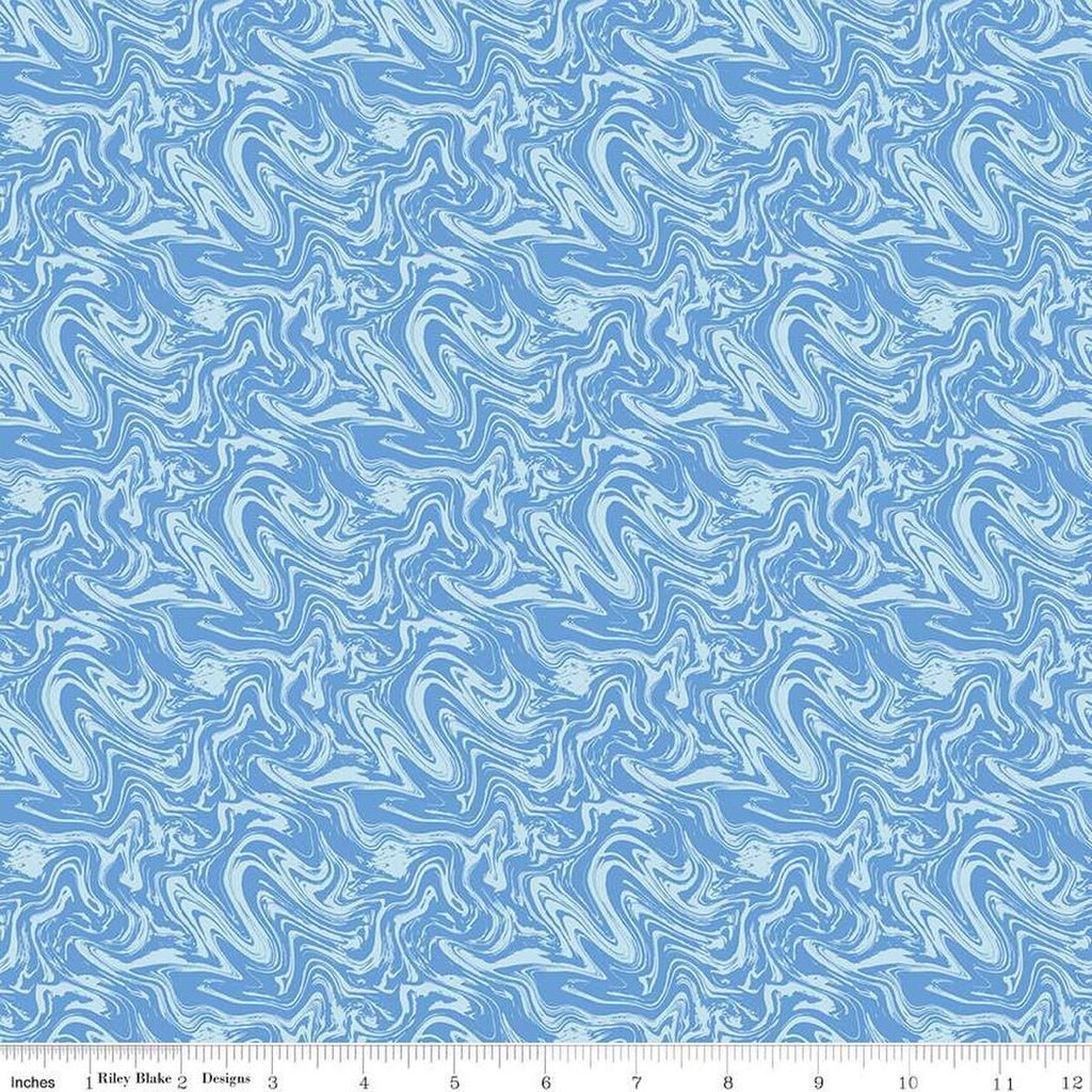 SALE Blue Jean Marbled C12721 Blue by Riley Blake Designs - Marble - Quilting Cotton Fabric