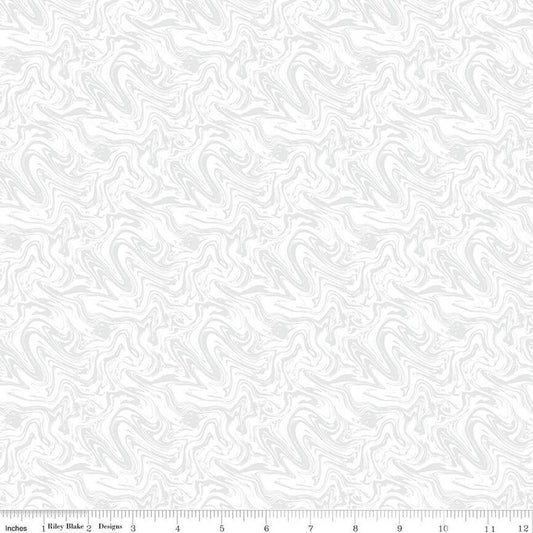 SALE Blue Jean Marbled C12721 Off White - Riley Blake Designs - Marble - Quilting Cotton Fabric