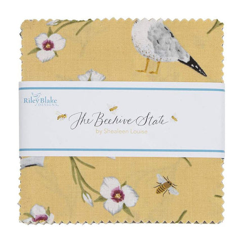 SALE The Beehive State Charm Pack 5" Stacker Bundle - Riley Blake Designs - 42 piece Precut Pre cut - Utah - Quilting Cotton Fabric