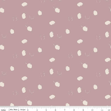 CLEARANCE Forgotten Memories Dot C12753 Amethyst - Riley Blake Designs - Puffy Outlined Dots Dotted - Quilting Cotton Fabric