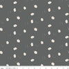 CLEARANCE Forgotten Memories Dot C12753 Charcoal - Riley Blake Designs - Puffy Outlined Dots Dotted - Quilting Cotton Fabric