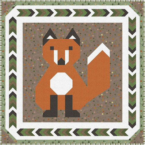 SALE Fox Cub Crib Quilt PATTERN P177 by Bee Sew Inspired - Riley Blake Designs - INSTRUCTIONS Only - Piecing Fox Club