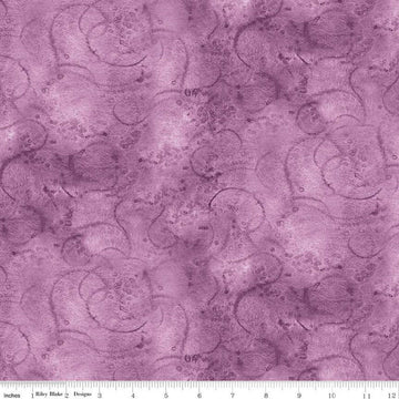 CLEARANCE Painter's Watercolor Swirl C680 Violet - Riley Blake Designs - Purple Tone-on-Tone - Quilting Cotton Fabric