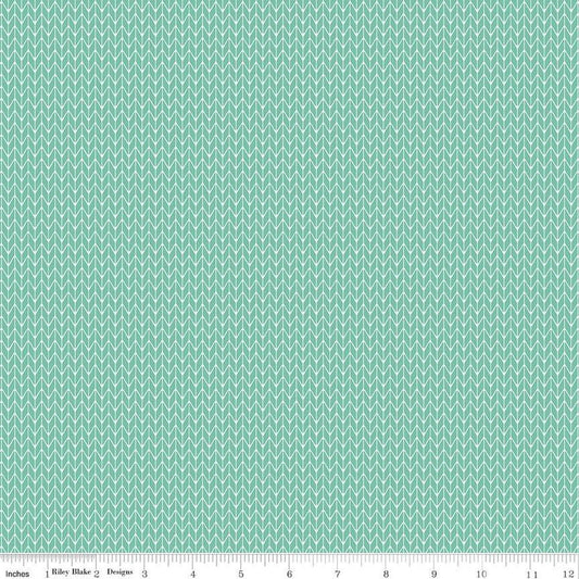 DEAL Forest Friends Knitted C12696 Frost - Riley Blake Designs - Geometric - Quilting Cotton Fabric