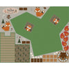 SALE Forest Friends Doll Tent & Sleeping Bag Panel Woodland PD12700 - Riley Blake - DIGITALLY PRINTED Fox - Quilting Cotton Fabric