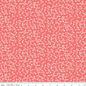 Fable Tiny Blooms C12716 Coral - Riley Blake Designs - Floral Flowers - Quilting Cotton Fabric