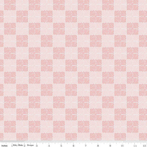 CLEARANCE Fable Tile  C12717 Blush - Riley Blake - Checkerboard Checks Check Geometric - Quilting Cotton Fabric