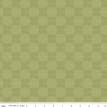 SALE Fable Tile  C12717 Olive - Riley Blake Designs - Checkerboard Checks Check Geometric - Quilting Cotton Fabric