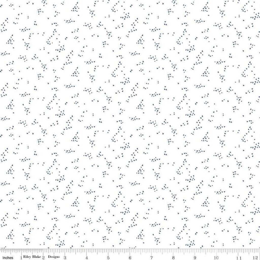 With a Flourish Hearts C12736 Cream - Riley Blake Designs - Tiny Hearts - Quilting Cotton Fabric