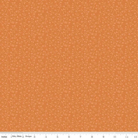 CLEARANCE Floret C675 Ginger - Riley Blake Designs - Flowers Floral Tone-on-Tone - Quilting Cotton Fabric