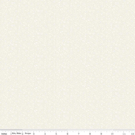 Floret C675 Cream - Riley Blake Designs - Flowers Floral Tone-on-Tone - Quilting Cotton Fabric