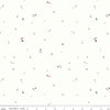 SALE LINEN Leafy Keen Toss LN12645 White - Riley Blake Designs - Flowers Crosses Leaves Dots - Quilting Cotton Fabric