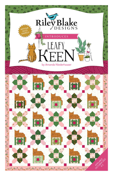 SALE Leafy Keen 2.5 Inch Rolie Polie Jelly Roll 40 pieces - Riley Blake Designs - Precut Pre cut Bundle - Cat Cats - Cotton Fabric