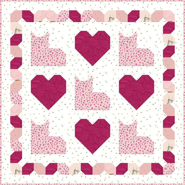 SALE Amanda Niederhauser Leopard Love Quilt PATTERN P156 - Riley Blake Designs - INSTRUCTIONS Only - Pieced 5" and 10" Squares Friendly