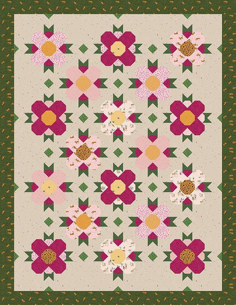 SALE Amanda Niederhauser Succulent Quilt PATTERN P156 - Riley Blake Designs - INSTRUCTIONS Only - Pieced Flowers