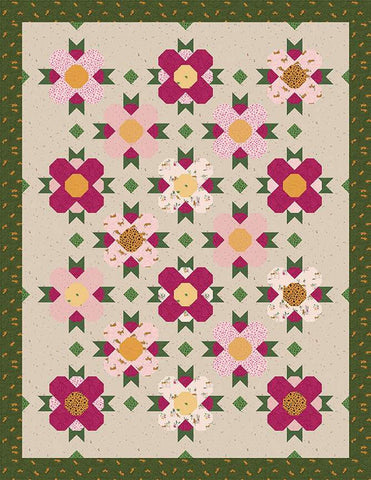 SALE Amanda Niederhauser Succulent Quilt PATTERN P156 - Riley Blake Designs - INSTRUCTIONS Only - Pieced Flowers