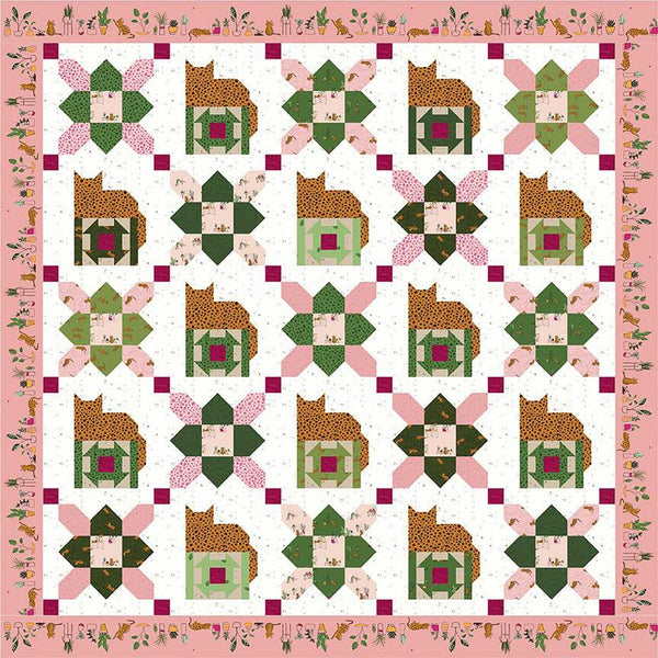 Catnip Quilt PATTERN P156 by Amanda Niederhauser - Riley Blake Designs - INSTRUCTIONS Only - Fat Quarter Friendly Cat Cats