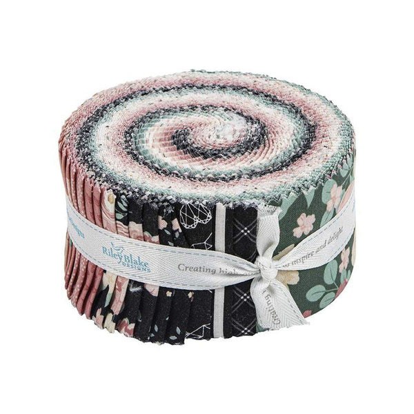 SALE At First Sight 2.5 Inch Rolie Polie Jelly Roll 40 pieces - Riley Blake Designs - Precut Pre cut Bundle - Floral - Cotton Fabric