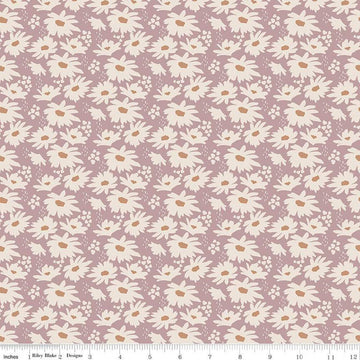SALE Forgotten Memories Daisy C12751 Amethyst - Riley Blake Designs - White Daisies Floral Flowers - Quilting Cotton Fabric