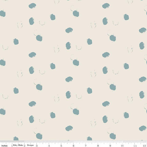 CLEARANCE Forgotten Memories Dot C12753 Off White - Riley Blake - Puffy Outlined Dots Dotted - Quilting Cotton Fabric