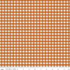 SALE Forgotten Memories PRINTED Gingham C12755 Autumn - Riley Blake Designs - Checks Off White Orange - Quilting Cotton Fabric