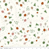 SALE Forest Friends Tracks C12691 Cream - Riley Blake Designs - Animal Tracks Leaves Trees - Quilting Cotton Fabric