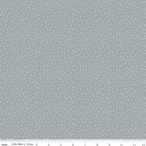 Forest Friends Fur C12693 Silver - Riley Blake Designs - Small Splotches - Quilting Cotton Fabric