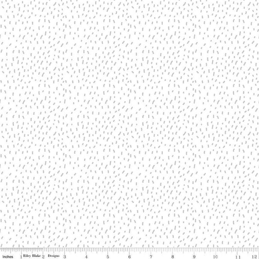 Forest Friends Fur C12693 White - Riley Blake Designs - Small Splotches - Quilting Cotton Fabric