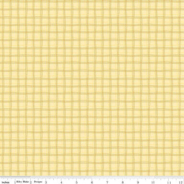 SALE Bumble & Bear Plaid C12676 Sunshine - Riley Blake Designs - Irregular Grid - Quilting Cotton Fabric