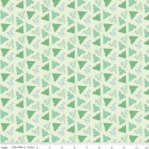CLEARANCE Bumble and Bear Trianges C12677 Green - Riley Blake Designs - Geometric - Quilting Cotton Fabric