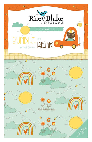 Bumble and Bear 2.5 Inch Rolie Polie Jelly Roll 40 pieces - Riley Blake Designs - Precut Pre cut Bundle - Children's - Cotton Fabric