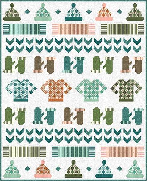 SALE Sweater Season Quilt Boxed Kit KT-12690 - Riley Blake Designs - Forest Friends - Box Pattern Fabric - Quilting Cotton Fabric