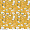 With a Flourish Floral C1273 Mustard - Riley Blake Designs - Flowers Blossoms - Quilting Cotton Fabric